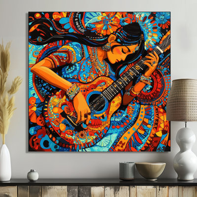 Saraswati Goddess Of Knowledge Hinduism I - Spiritual Metal Art, Hinduism Metal Print