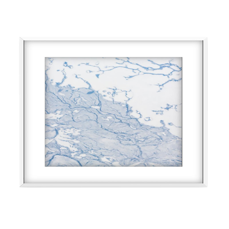 Glacier 3 Print by Francis Augustine, White, 32" H x 48" W x 0.8" D, White Framed Paper