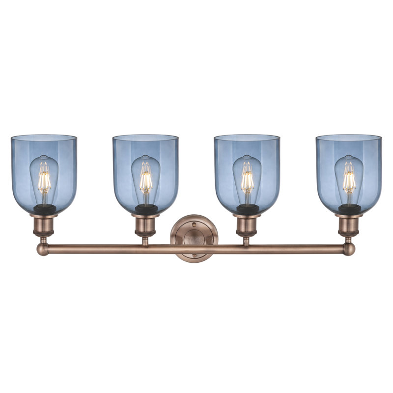 Odaniel 4 - Light Dimmable Vanity Light, Princess Blue, Antique Copper