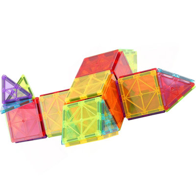 Magnetic Tiles Magnetic Building Toy 55 PCS Magnet Blocks For Kids 3D Set