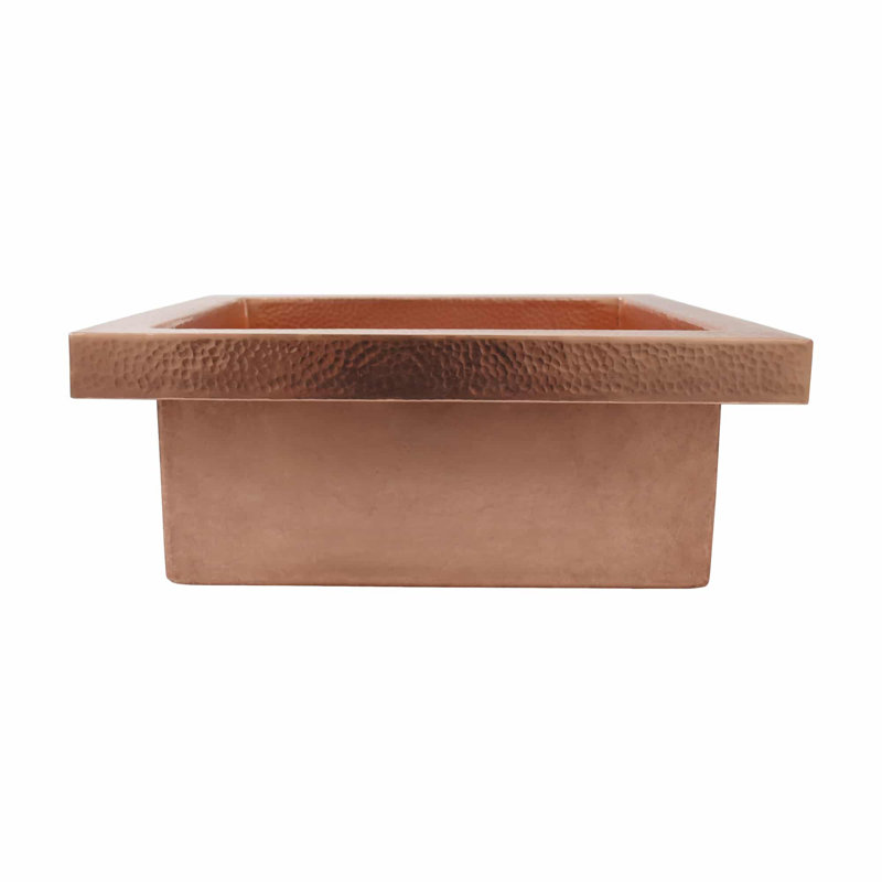 Manhattan 17" L x 15" W Bar Kitchen Sink, Polished Copper