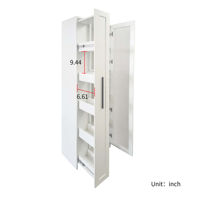 Armoire de cuisine avec tablette de rangement coulissante multi-fonctionnelle