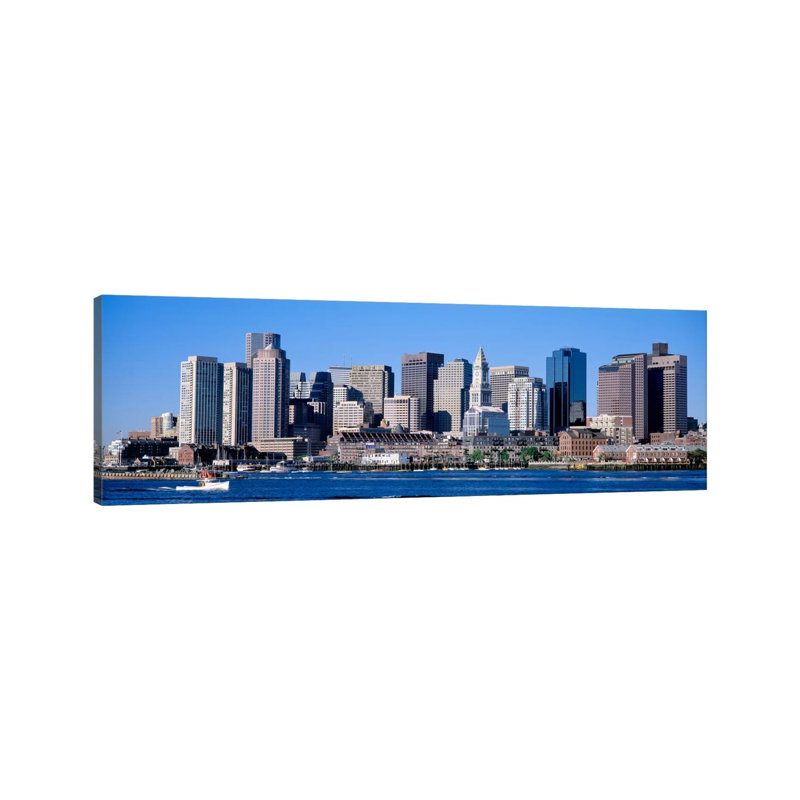 Skyline, Cityscape, Boston, Massachusetts, USA, - Wrapped Canvas Panoramic Print, 121.92 cm H x 40.64 cm W x 1.91 cm D