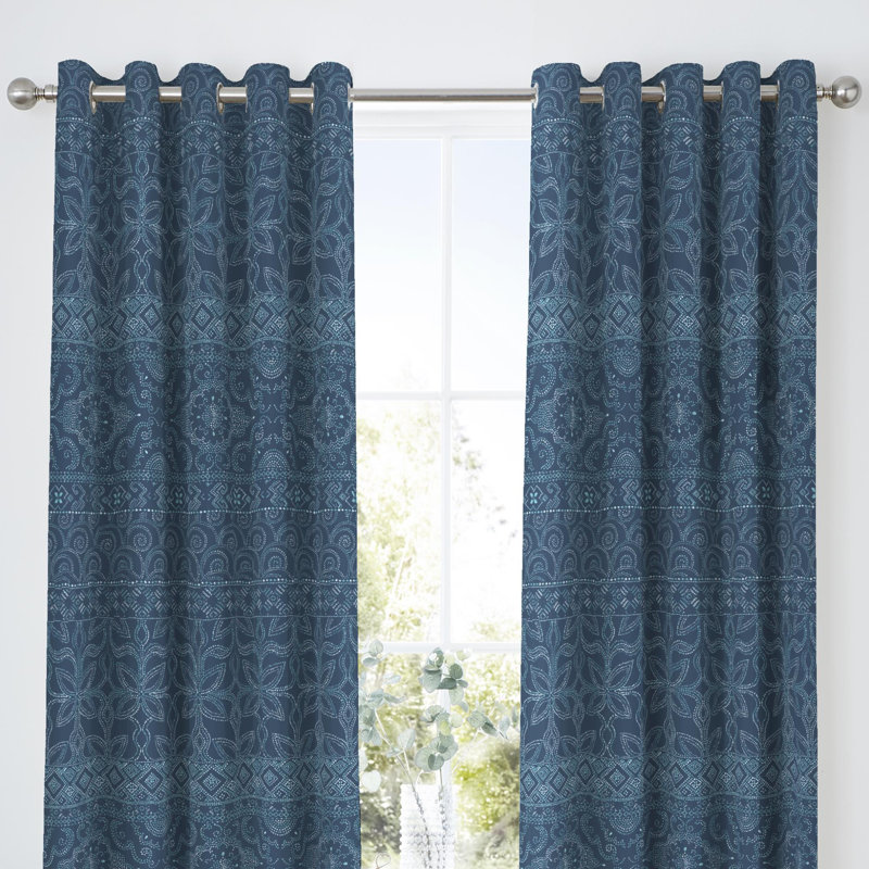Rohini Polycotton Eyelet Room Darkening Curtains