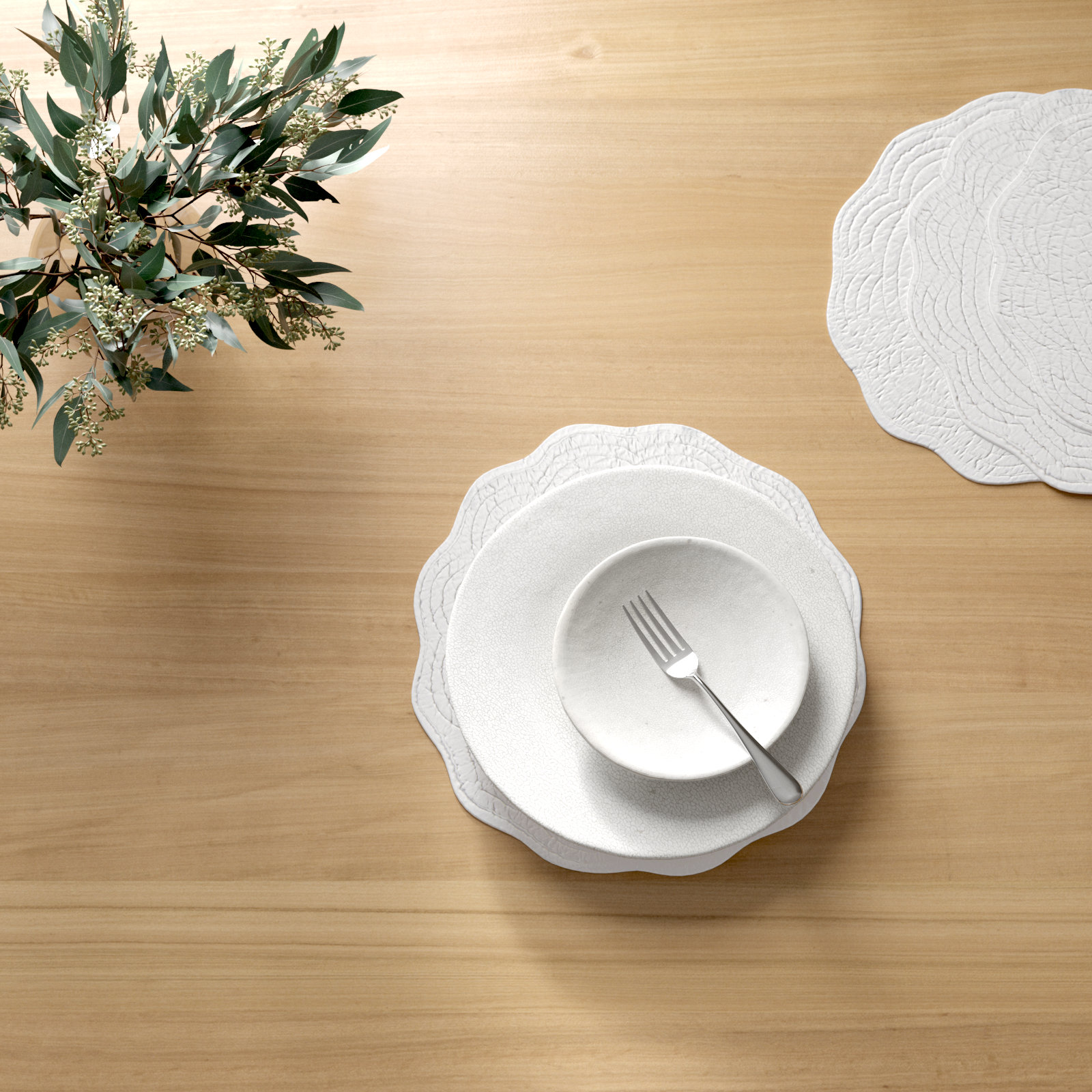 Grover Cotton Placemat, White