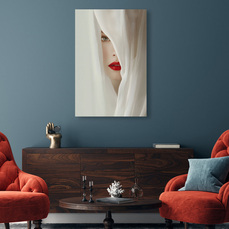 Secret Under Silk Canvas Fashion Print by Oliver Gal, Black Frame, 10 x 15, 15"H x 10"W, Gallery Wrapped