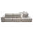 Jazz Modular 5-Seater Corner Sectional With Adjustable Backrests In Light Brown Fabric