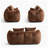 Modern Oversized Bean Bag Loveseat Sofa,Plush Fluffy Lounge Chair with Pillows for Living Room and Bedroom-1925235431