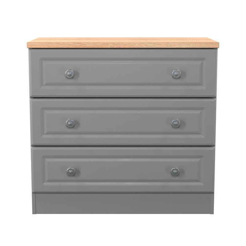 74cm W 3 - Drawer Chest of Drawers, Grey