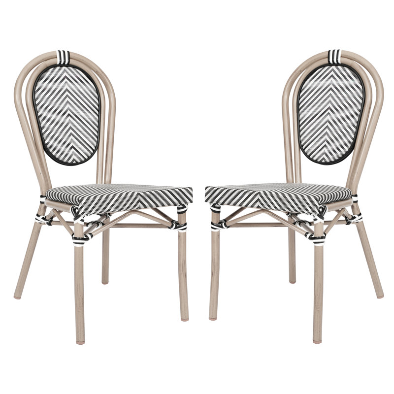 Chaises Paris empilables Cloquet, Noir / blanc / ivoire