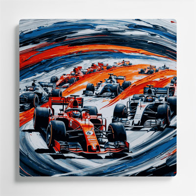 Sports Formula Grey Metal Wall Art