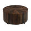 Table basse cylindrique en bois massif avec rangement Conol