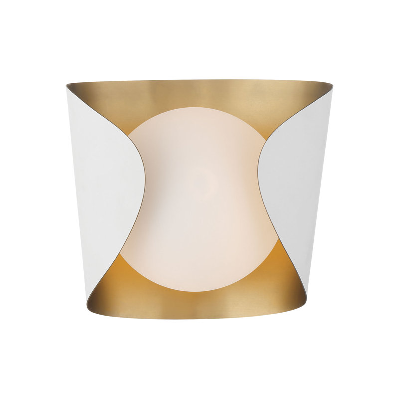 Meuble-lavabo 1 lumière Flare 8,5 pouces, Laiton