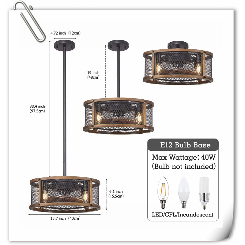 Museau Ceiling Fan with LED Lights