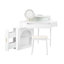 Bureau de coiffeuse de coin avec miroir à DEL et tabouret