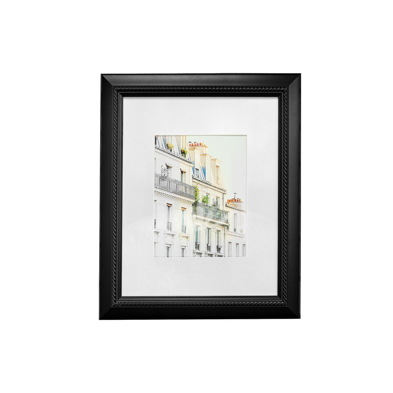 Cadre photo en plastique noir, 8 po x 10 po