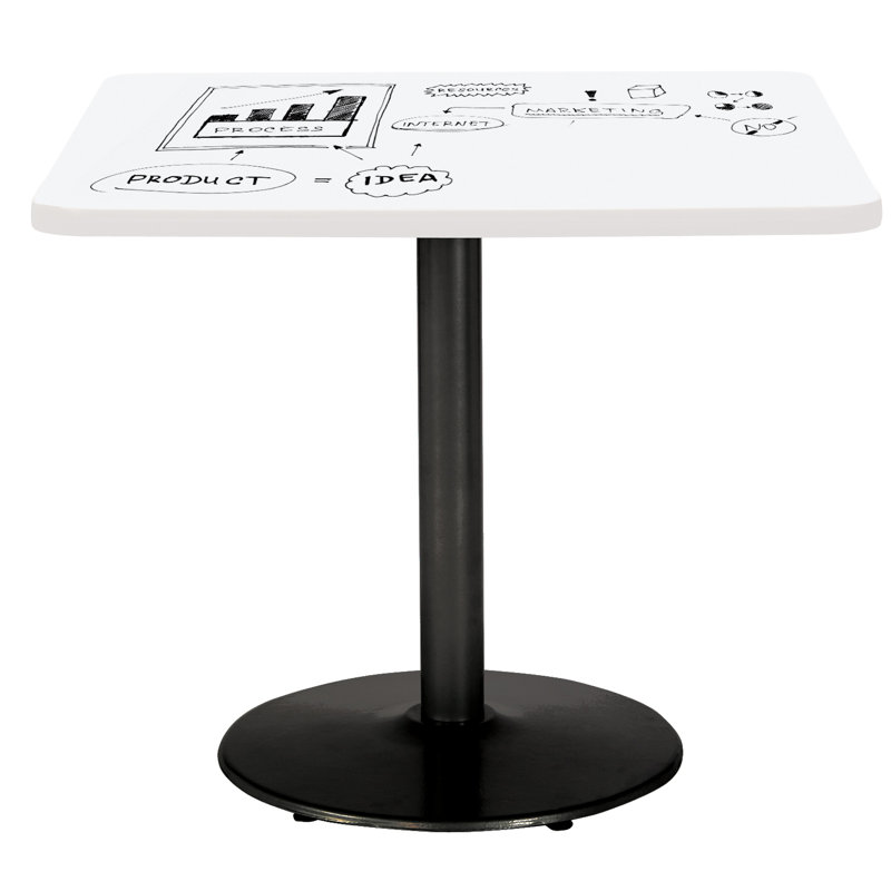 Table carrée pour salle de pause, Noir, H 29 po x L 36 po x l 36 po