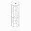Vitrine de coin éclairée 6 tablettes-1740388941