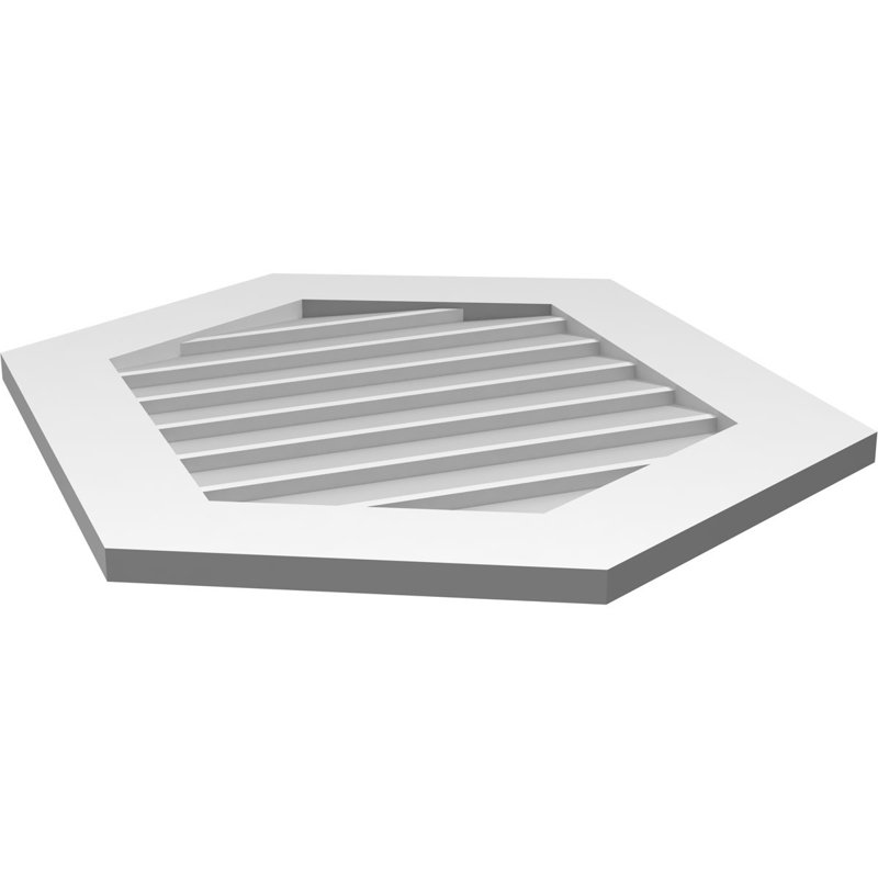 Ventilé vertical à pignon vertical en uréthane 6/12, H 30 po x l 24 po x P 1 po