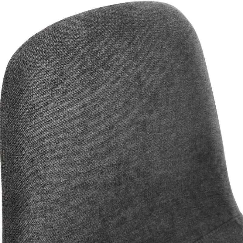 Chaise et table multifonctionnelles avec pieds réglables, texture en bois naturel, métal noir, chaises en lin gris foncé