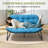 53.15" Wide Metal Patio Loveseat With Cushion-115052341