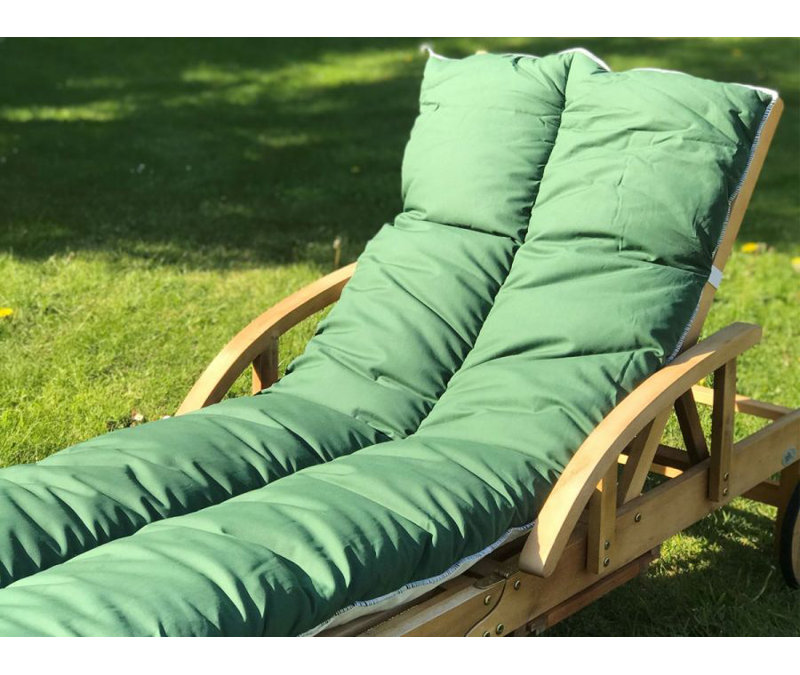 Clocher Sun Lounger Cushion Folding Topper Pads Reclining Outdoor Cushion 190cm, Yellow