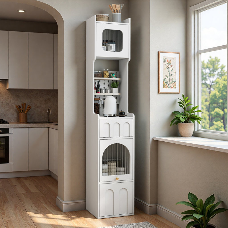 Grande armoire de rangement blanche Arianna