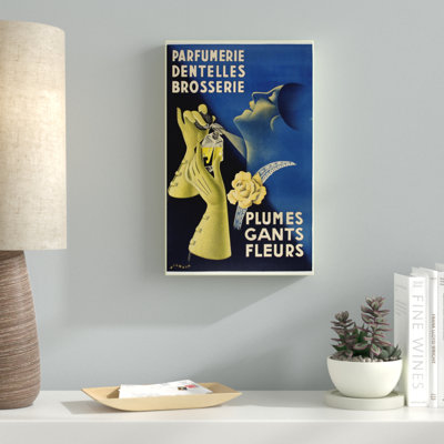 "Art Deco Gants Parfumerie" par Vintage Appliquer Collection - publicité sur toile