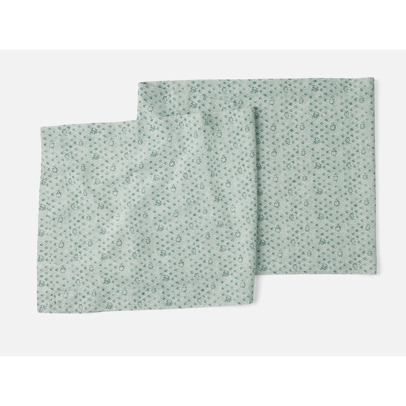 Coral Bell Print Runner, Sea Green