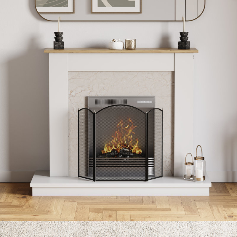Selby 3 Panel Iron Fireplace Screen