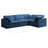 Izzybella Velvet L-Shaped Sectional Reversible-94884209