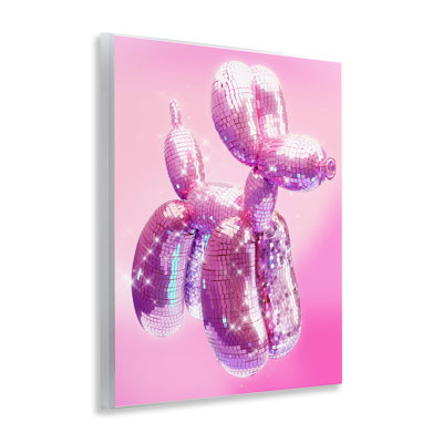 Disco Pattern Balloon Dog Wall Plaque Art by Ziwei Li