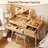 Oliver Solid Wood Makeup Vanity with Flip Mirror and Lighting Modes-812106585-834786300