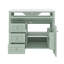 Meuble-lavabo de 36 pouces, lavabo en céramique, 3 tiroirs, tablette réglable et panneau de fibres à densité moyenne / fabrication en bois d'hévéa - solution de rangement élégante-1944388077-1944388079