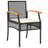 Hokku Designs 5 Piece Patio Dining Set With Cushions Beige Poly Rattan-1078165263-1078165254-1078165255