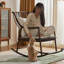 Chaise berçante de salon en bois massif
