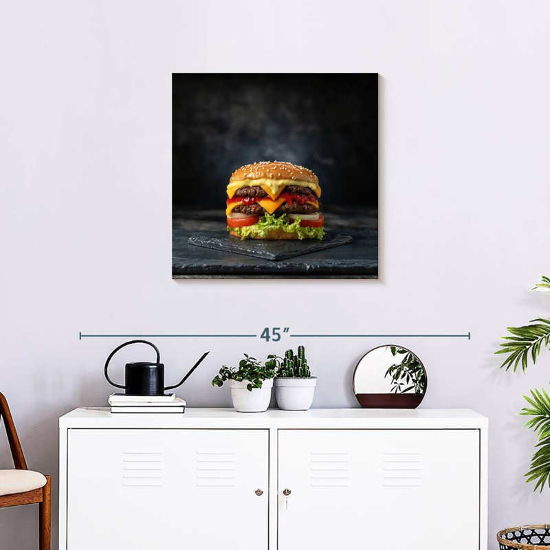 Yarlin Double Layer Cheeseburger, 24" H x 24" W