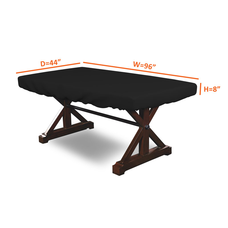 Housse de table de poker polyvalente pour l'intérieur et l'extérieur, Noir, L 44 po x l 96 po