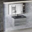 Rangement pour salle de bain, meuble-lavabo flottant avec lavabo, meuble-lavabo mural pour salle de bain