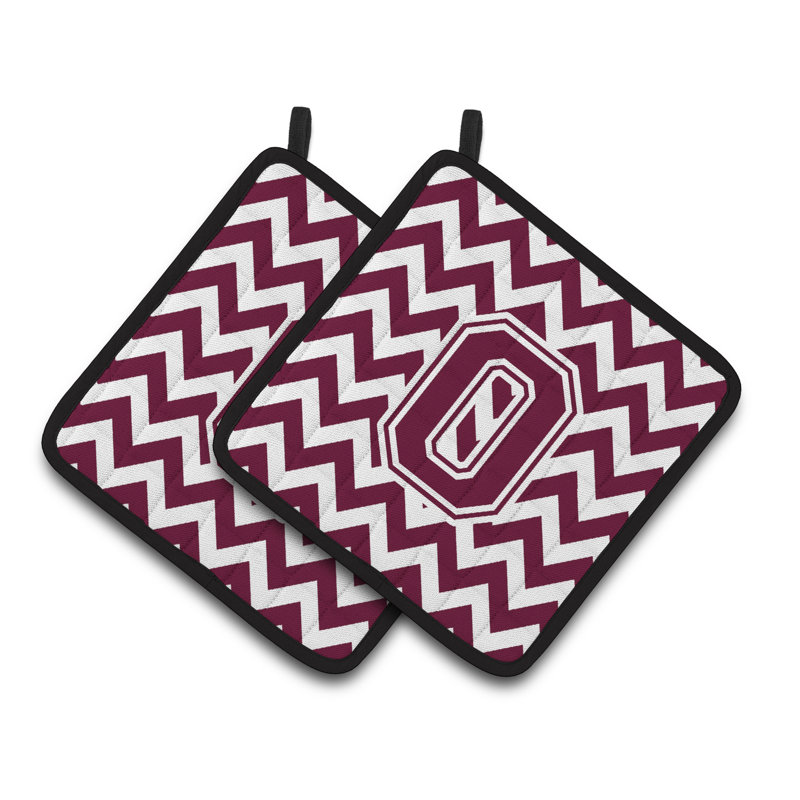 Poignée à chevrons, O, Marron / blanc