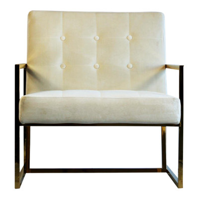 Fauteuil 29 po en velours capitonné