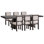 Extendable Double Pedestal Dining Table With 6 Upholstered Side Chairs
