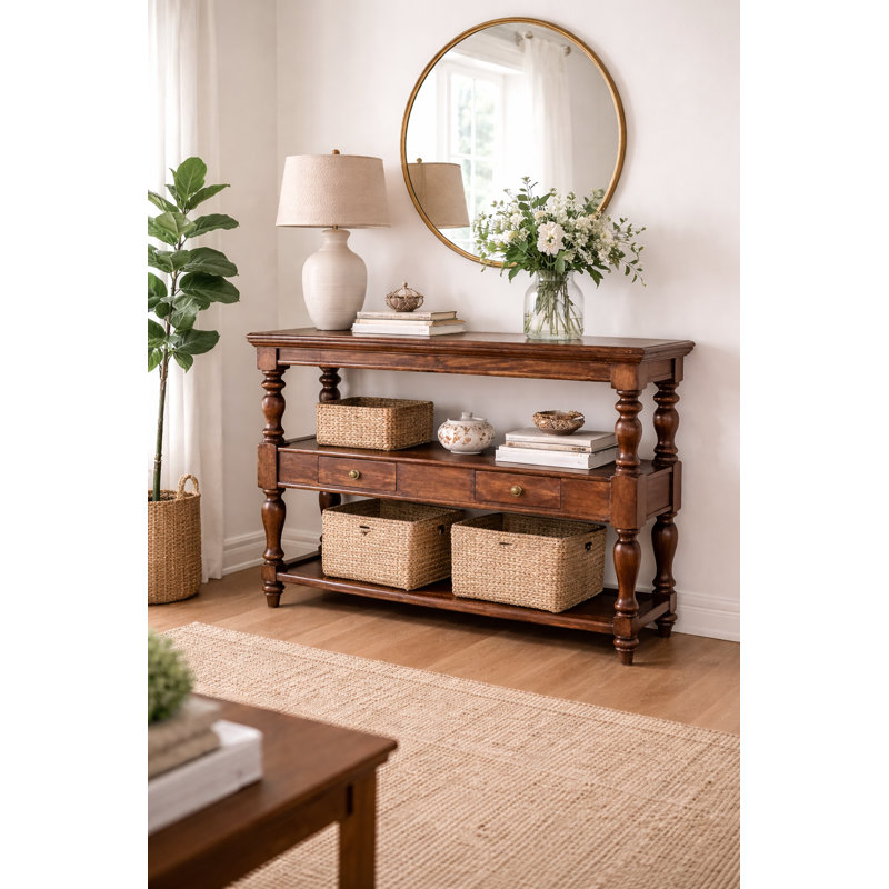 110cm Solid Wood Console Table