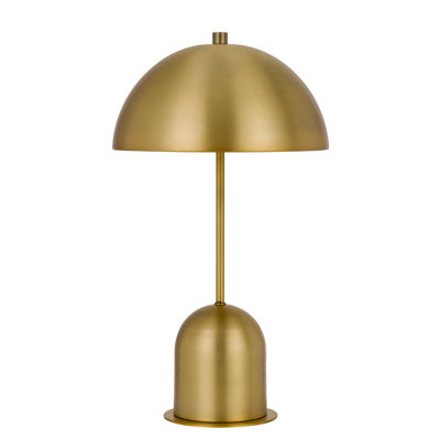 Lampe de table d'appoint en métal avec abat-jour dôme 20 po Saed