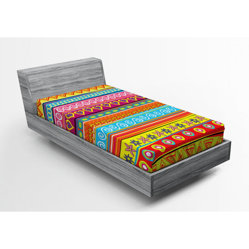 Microfiber Striped Fitted Sheet, Twin Fitted Sheet