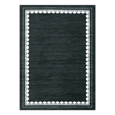 Contemporary Washable Rugs Low Pile Non Slip Soft Stain Resistant Modern Border Carpet Foldable Floor Mats