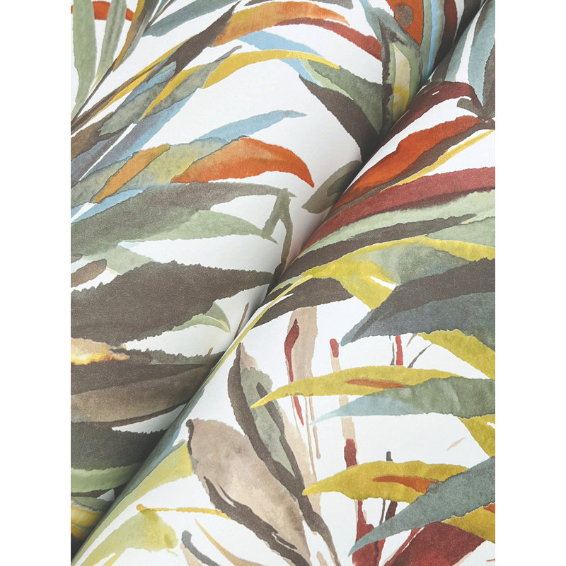 Swaying Palms Wallpaper, Red