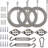 Amgo Hardware Kit Set for Triangle Sun Shade Sails Canopy (6 Inch Hardware Kit + Cables)