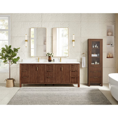 Dessus de meuble-lavabo double 84 po Charnley