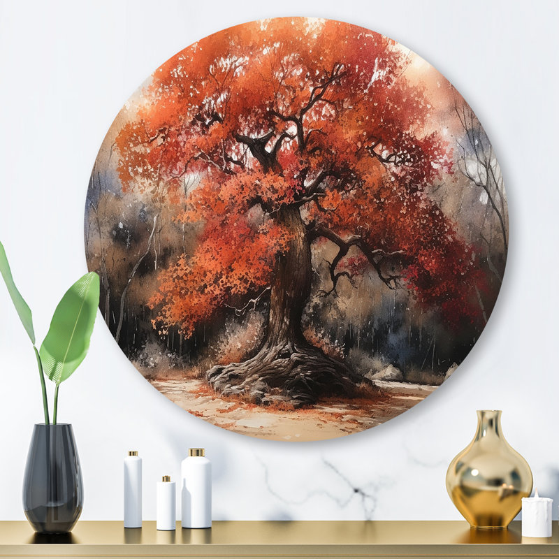 Feuillage d'automne dans les bois II, H 29 po x l 29 po x P 1 po